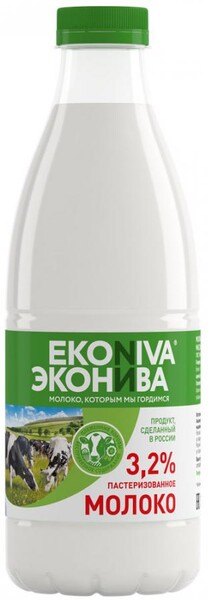 Молоко пастеризованное Эконива 3,2%, 1 л