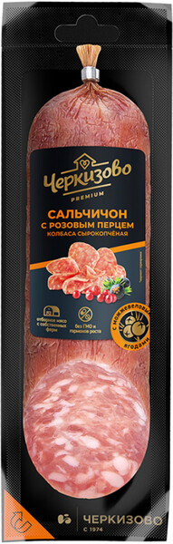 Колбаса Черкизово Сальчичон с розовым перцем сырокопченая, 300 г