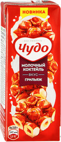 Коктейль молочный Чудо Грильяж 2%, 200 мл
