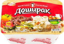 Пюре Доширак быстрого приготовления картофельное со вкусом тушенки 40г