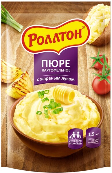 Картофельное пюре РОЛЛТОН с жареным луком, 240г