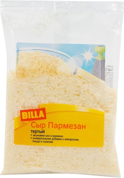 Сыр твердый Billa Пармезан тертый 32% 100 г