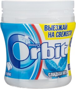 Жевательная резинка Orbit Сладкая Мята мини-банка 68г