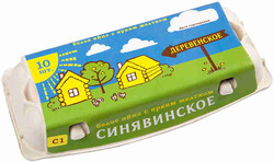 Яйцо куриное С1 Деревенское Синявинское 10шт
