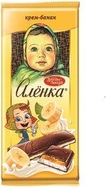 Кондитерские изделия Алёнка Шоколад Алёнка 87 гр. с начинкой Крем-Банан (10)