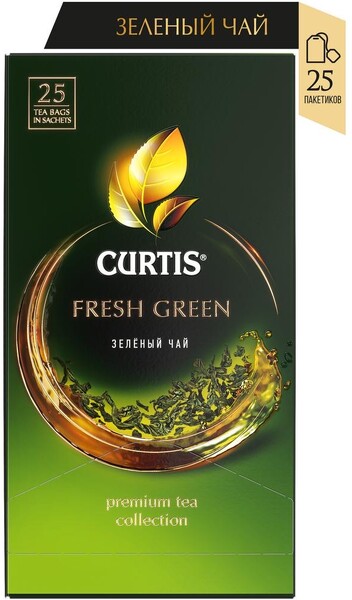 Чай Curtis Fresh Green 25 пак.*1,7 гр.зеленый