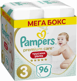 Подгузники-трусики Pampers Premium Care 3 (6-11 кг, 96 штук)