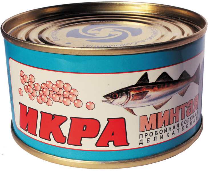 Икра минтая пробойная солёная деликатесная 130г