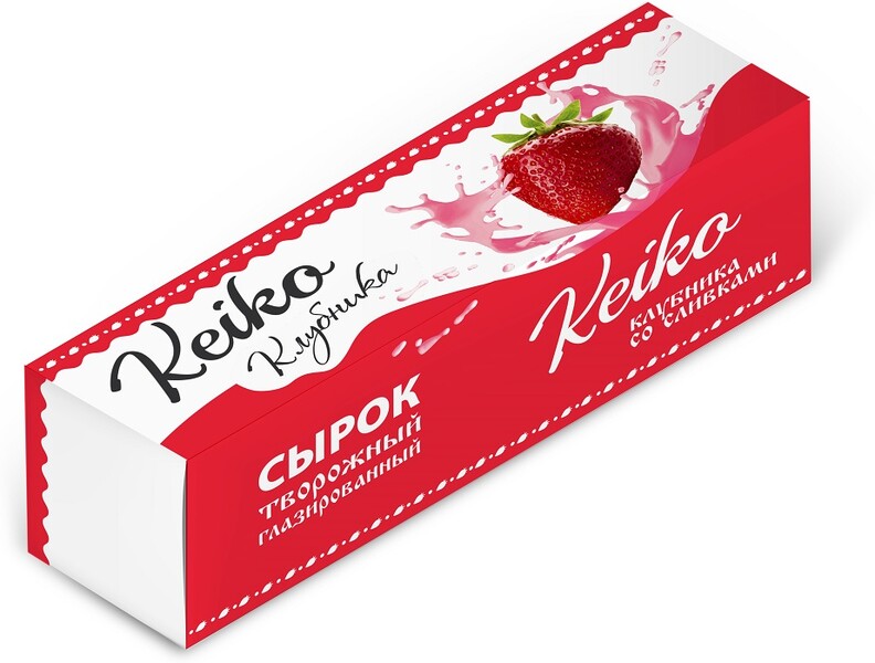 Сырок творожный Сыркофф Keiko глазированный с клубникой 23%, 40 г