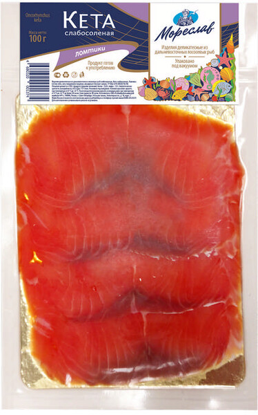 Кета Мореслав слабосолёная ломтики, 100 г