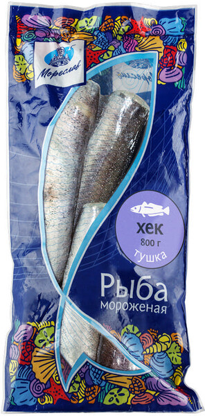 Хек Мореслав Патагонский свежемороженый тушка, 800 г