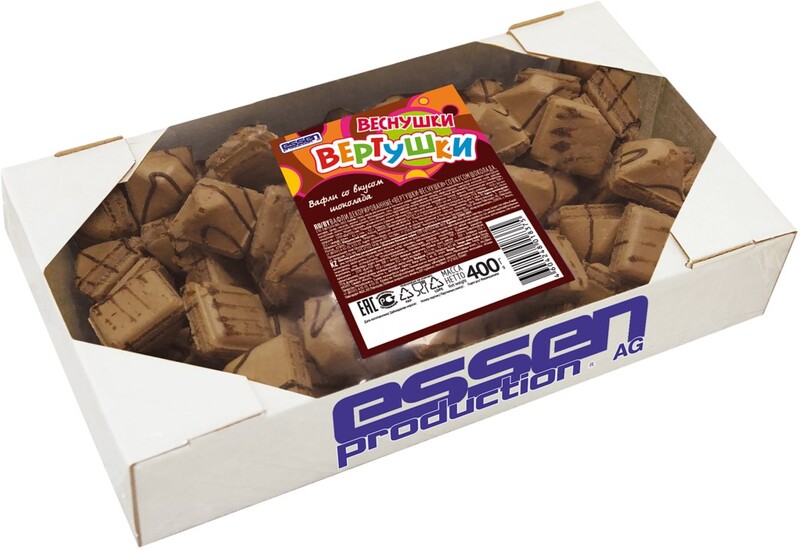 Вафли ESSEN Вертушки-веснушки со вкусом шоколада, 400г