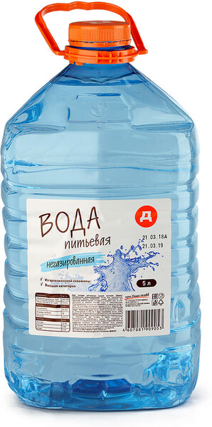 Вода Дикси питьевая негазированная, 5 л