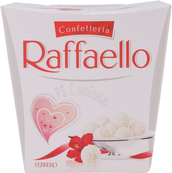 Конфеты Raffaello с цельным миндальным орехом в кокосовой обсыпке 40 г