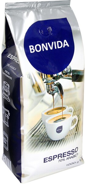 Кофе зерновой BONVIDA 70% Арабика м/у 1000г