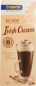 Кофе молотый ЛЕНТА Irish cream натур жареный к/уп 150г