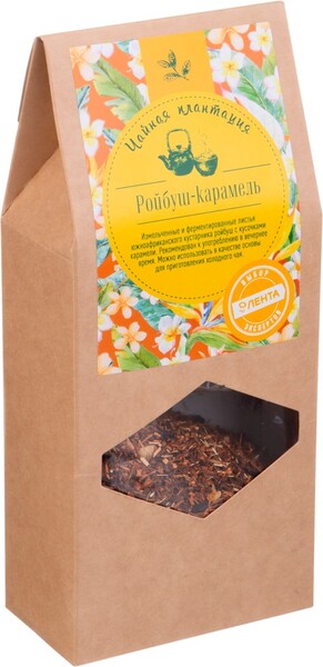 Напиток чайный ЛЕНТА травяной аром Ройбуш-карамель лист к/уп 100г