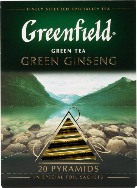 Чай Greenfield Green Ginseng зеленый 20 пирамидок по 1.8 г