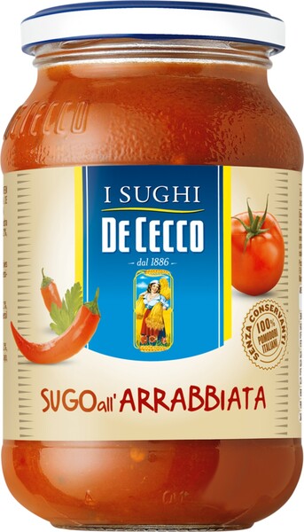 Соус DE CECCO томатный с острым перцом Арраббиата 400г