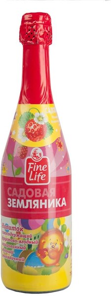 Детское шампанское FINE LIFE садовая земляника, 0,75 л