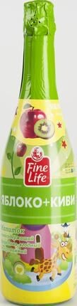 Детское шампанское FINE LIFE Яблоко-киви, 0,75 л