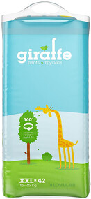 Трусики-подгузники GIRAFFE, LOVULAR, 42 шт., размер XXL (15–25 кг), Китай