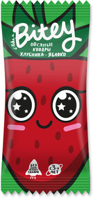 Батончик овсяно-фруктовый Take a Bitey Квадры Клубника-яблоко с 3 лет, 30 г