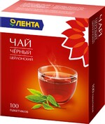 Чай черный ЛЕНТА Цейлонский к/уп 100пак