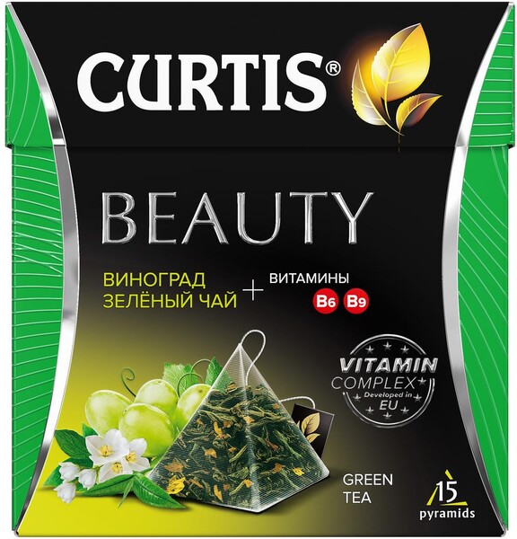 Чай Curtis Beauty Teal 15 пак.*1,7 гр.зеленый+ витамины