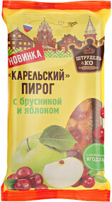 Пирог Штрудель&Ko Карельский с брусникой и яблоком, 270 г