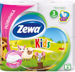 Бумага туалетная детская ZEWA Deluxe Kids 3-слоя, 4шт Россия, 4 шт