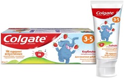 Зубная паста детская COLGATE Kids Клубника с фторидом, 3–5 лет, 60мл Китай, 60 мл