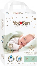 Подгузники-трусики YokoSun Premium M (6-10 кг, 56 штук)