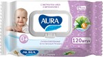 Влажные салфетки Aura Ultra Comfort, детские с экстрактом алоэ, 120 шт.