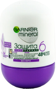 Дезодорант роликовый женский GARNIER Mineral Защита 6 Весенняя свежесть с очищающей морингой, 50мл Польша, 50 мл