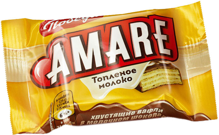 Батончик шоколадный «Победа вкуса» Amare топлёное молоко, 45 г