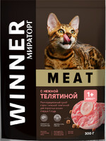 Корм сухой Winner Meat для взрослых кошек с нежной телятиной 300 г