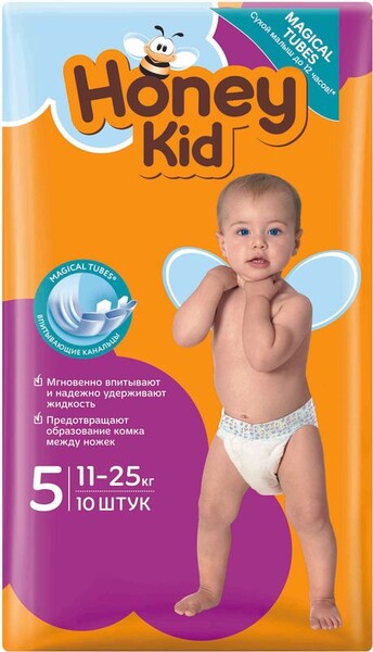 Подгузники Honey Kid Junior детские 11-25кг 10шт