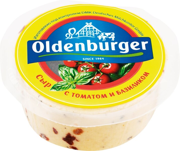 Сыр Oldenburger с томатом и базиликом 50% 350 г бзмж