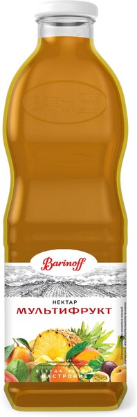 Нектар «100% НЕКТАР» Мультифруктовый (100% NECTAR), стекло 0,25 литра