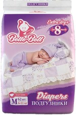 Подгузники Belle-Bell Diapers M 62шт 6-11кг до 8 часов, 1.90кг