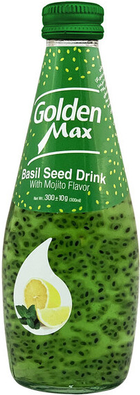 Напиток Golden Max с семенами базилика со вкусом мохито, 0.30л