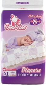 Подгузники Belle-Bell Diapers XL 46шт 12-20кг до 8 часов, 1.70кг