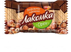 Вафельные пирожные Лакомка орех, 30 гр.