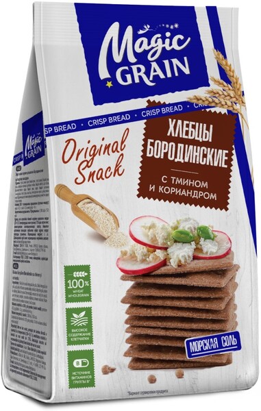 Хлебцы Magic Grain Бородинские с тмином и кориандром, 90 г