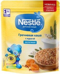 Каша гречневая Nestle молочная быстрорастворимая с курагой с 5 месяцев 220 г