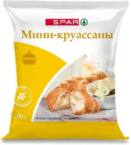 Круассан малый со вкусом ванили Spar 200 гр Маска ТД СТМ