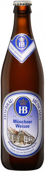 Пиво Hofbrau Munchner Weisse (Хофброй Мюнхнер Вайс) светлое нефильтрованное неосветленное 5.1% (стекло) 0.5 л
