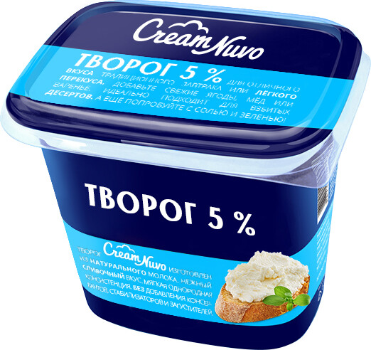 Творог Cream Nuvo 5% бзмж 380 г