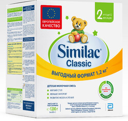 Смесь Similac Classic 2 молочная с 6 месяцев 1200 г